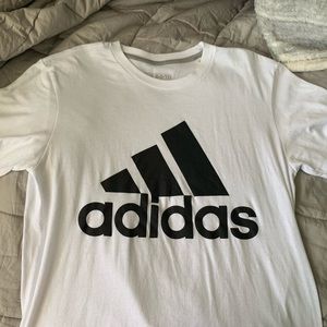 White mens adidas tee